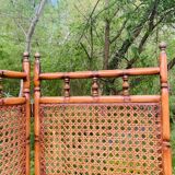 Vintage rattan screen