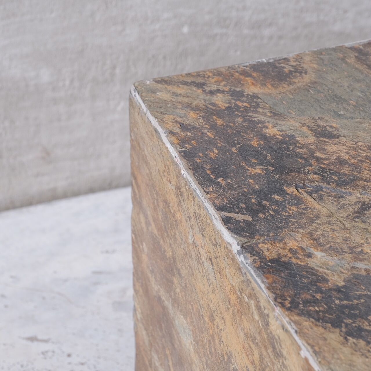 Mid-century stone cube side table or display stand | Selency