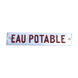Plaque émaillée eau potable
