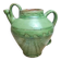 Potiche / cruche en grès vernissé vert – style artisanal vintage