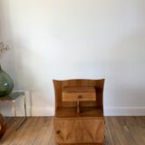 Bedside table in beech wood art deco 30s