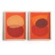 Duo de peintures abstraites 30x40cm signées Eawy