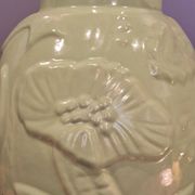 Grand vase en faïence à glaçure céladon/vert, suédois moderne