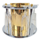 Brass Champagne Cooler with Glass Holder and Crystal flutes by Hans Turnwald for Freddotherm, Germany, 1960s, Set of 7