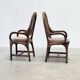 Ensemble de deux chaises d'appoint bohèmes sculpturales