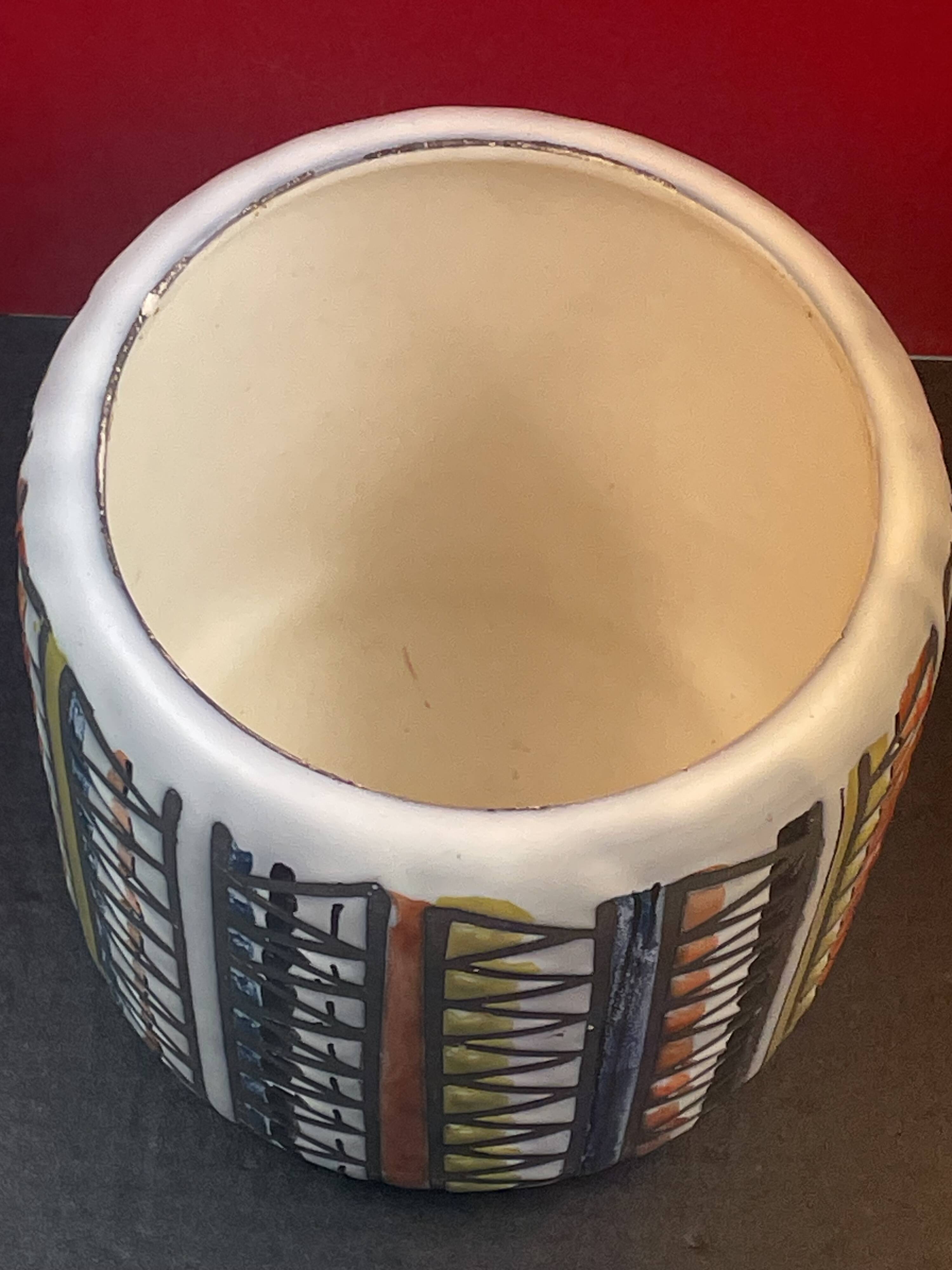 Contemporary ceramic, Cache pot, vase Roger Capron Vallauris