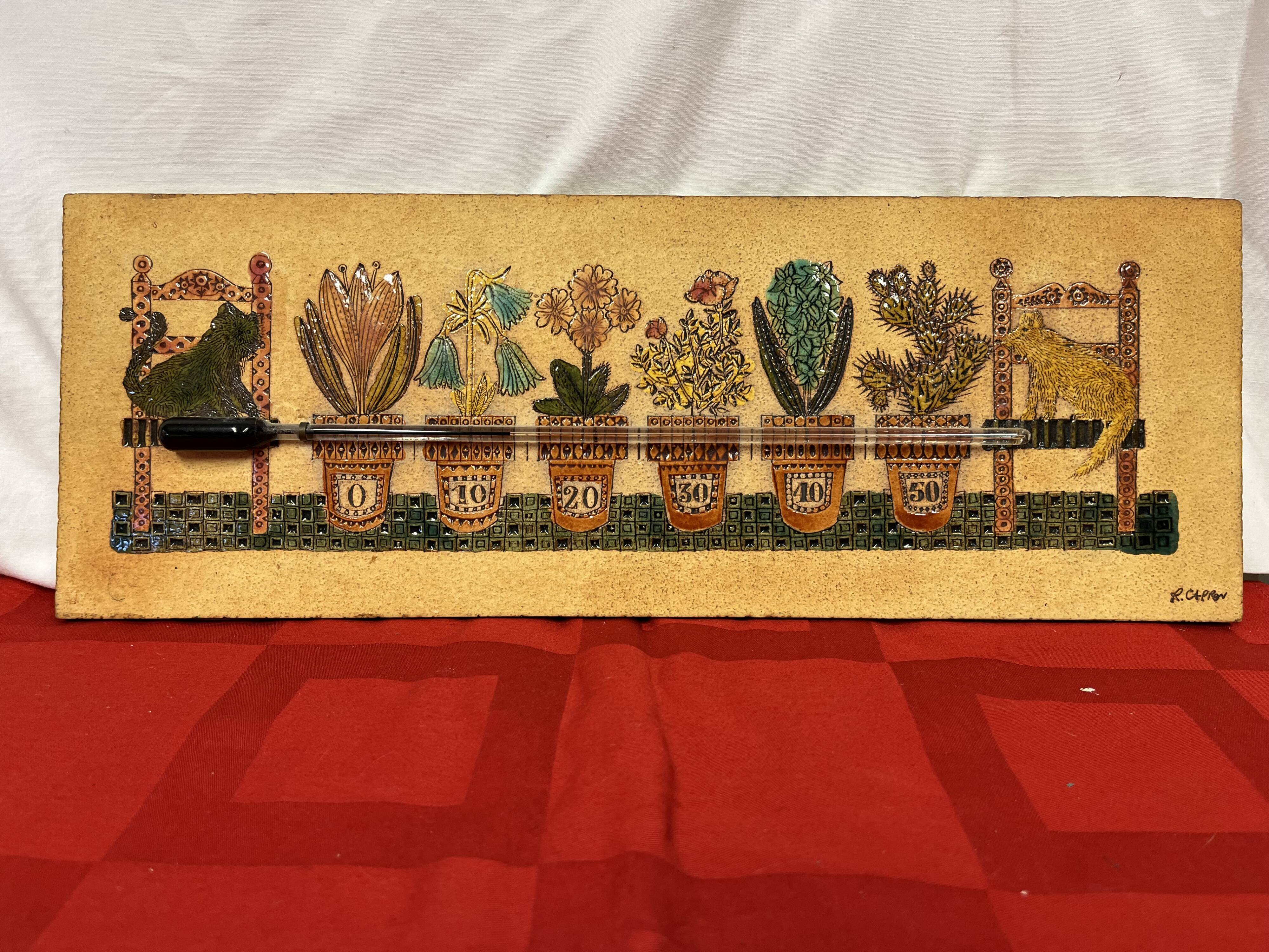 Wall thermometer earthenware Roger Capron
