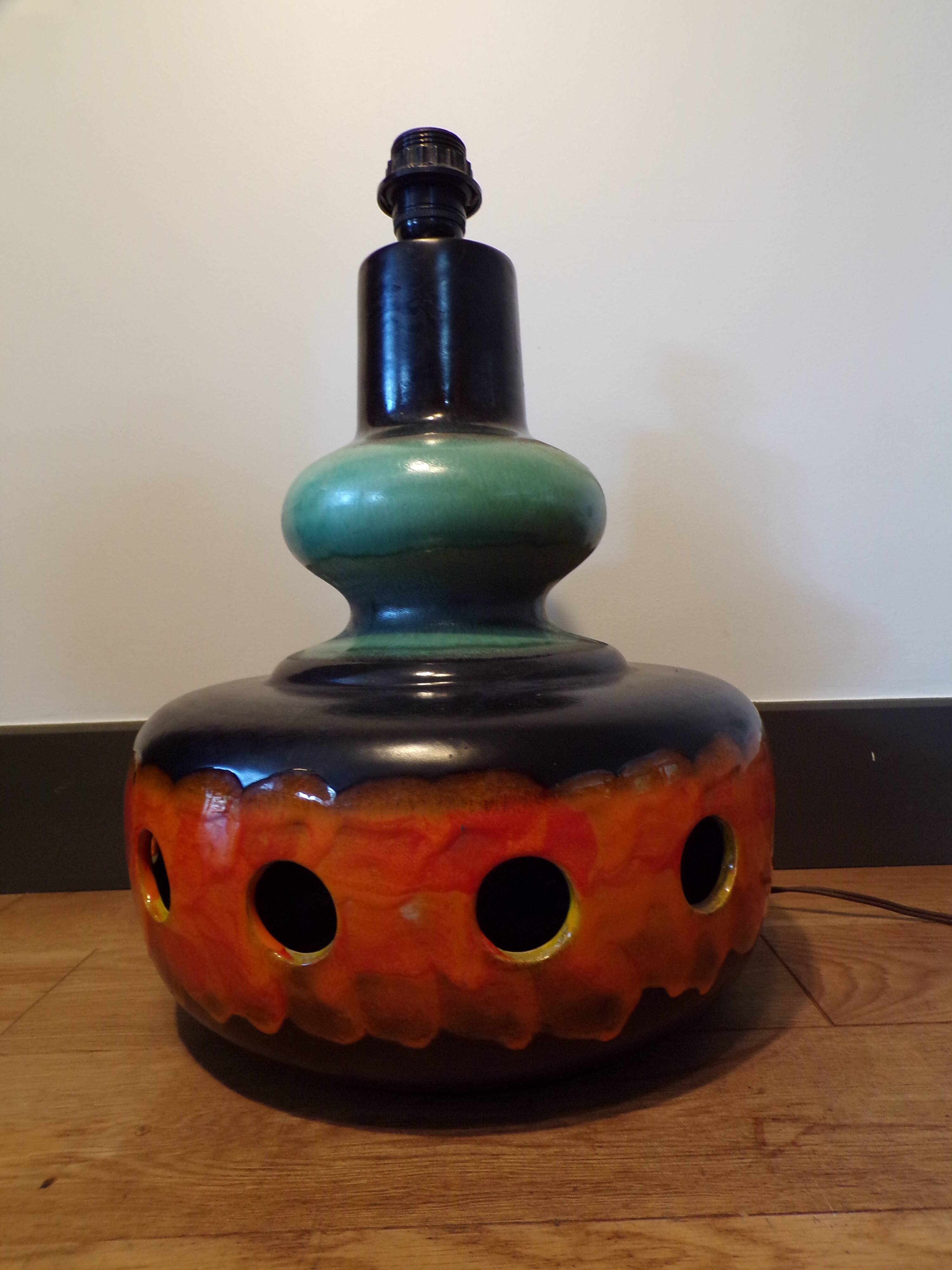 1970 ceramic floor lamp