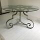 Star shaped cast iron round dining table 1970