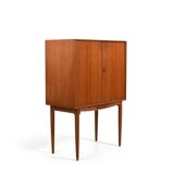 Teak Bar Cabinet with Harlekin Mirrors by Illum Wikkelsø