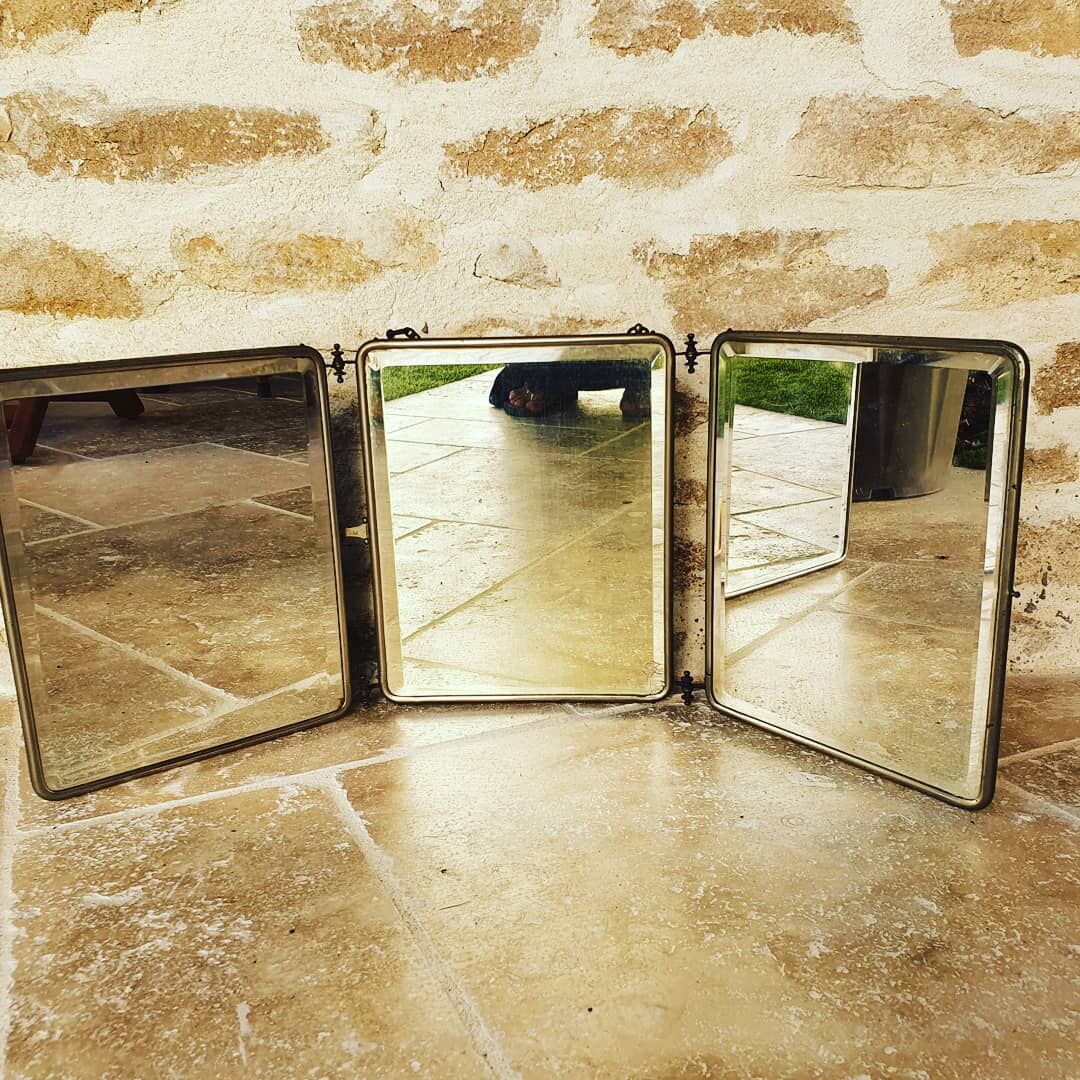 Barber triptych mirror - 75x30cm