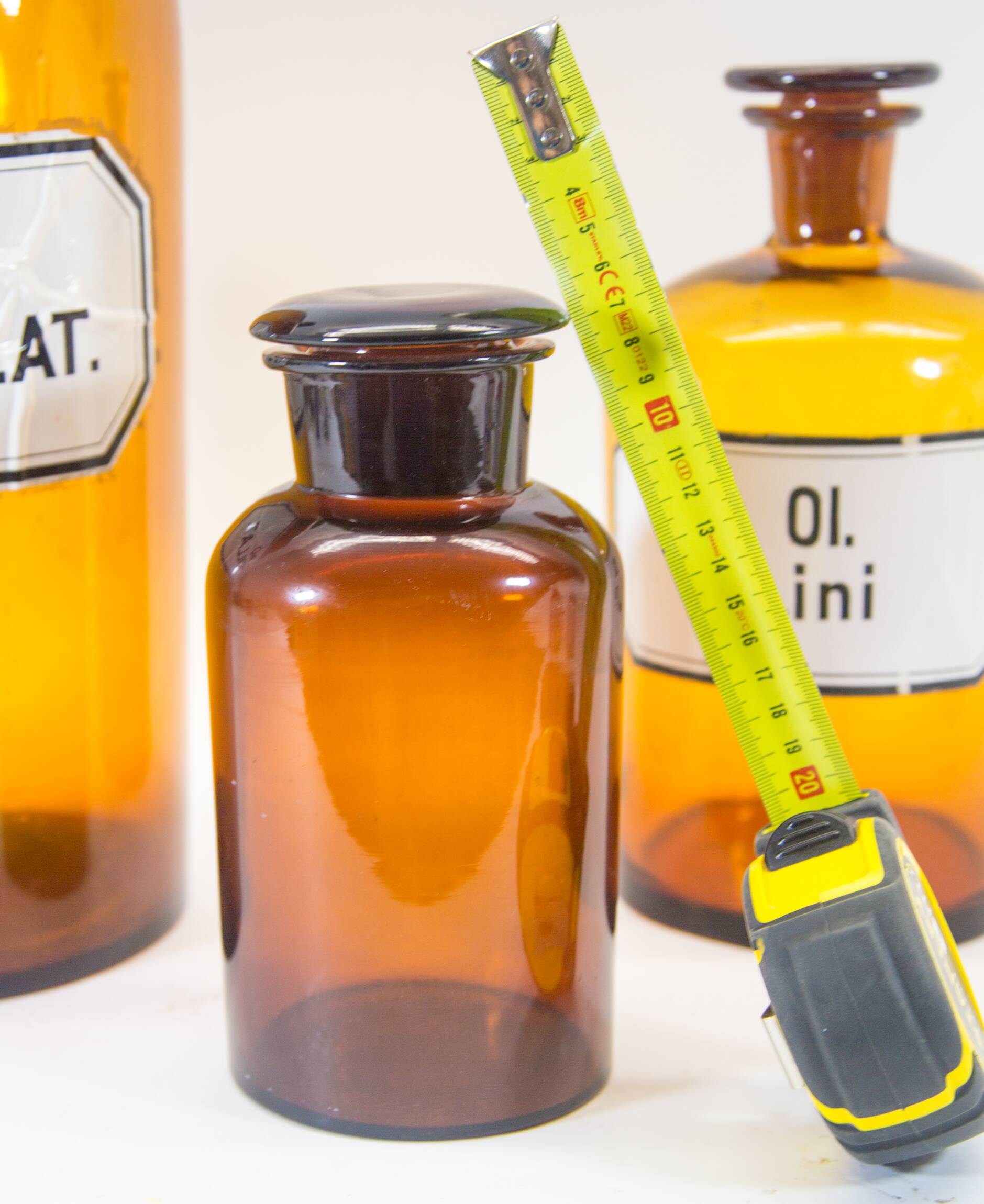 Vintage apothecary bottles | set of 3 | XL bottles | vintage 30's