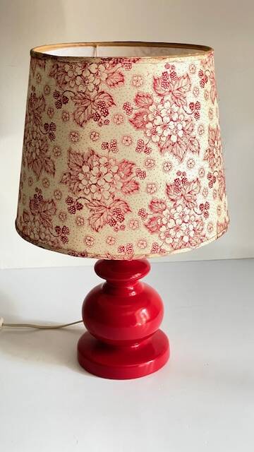 LAMPE Céramique Mûriers ANNEES 70
