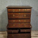 Cabinet - Commode  / chiffonnier ancien en bois massif, XIXᵉ siècle