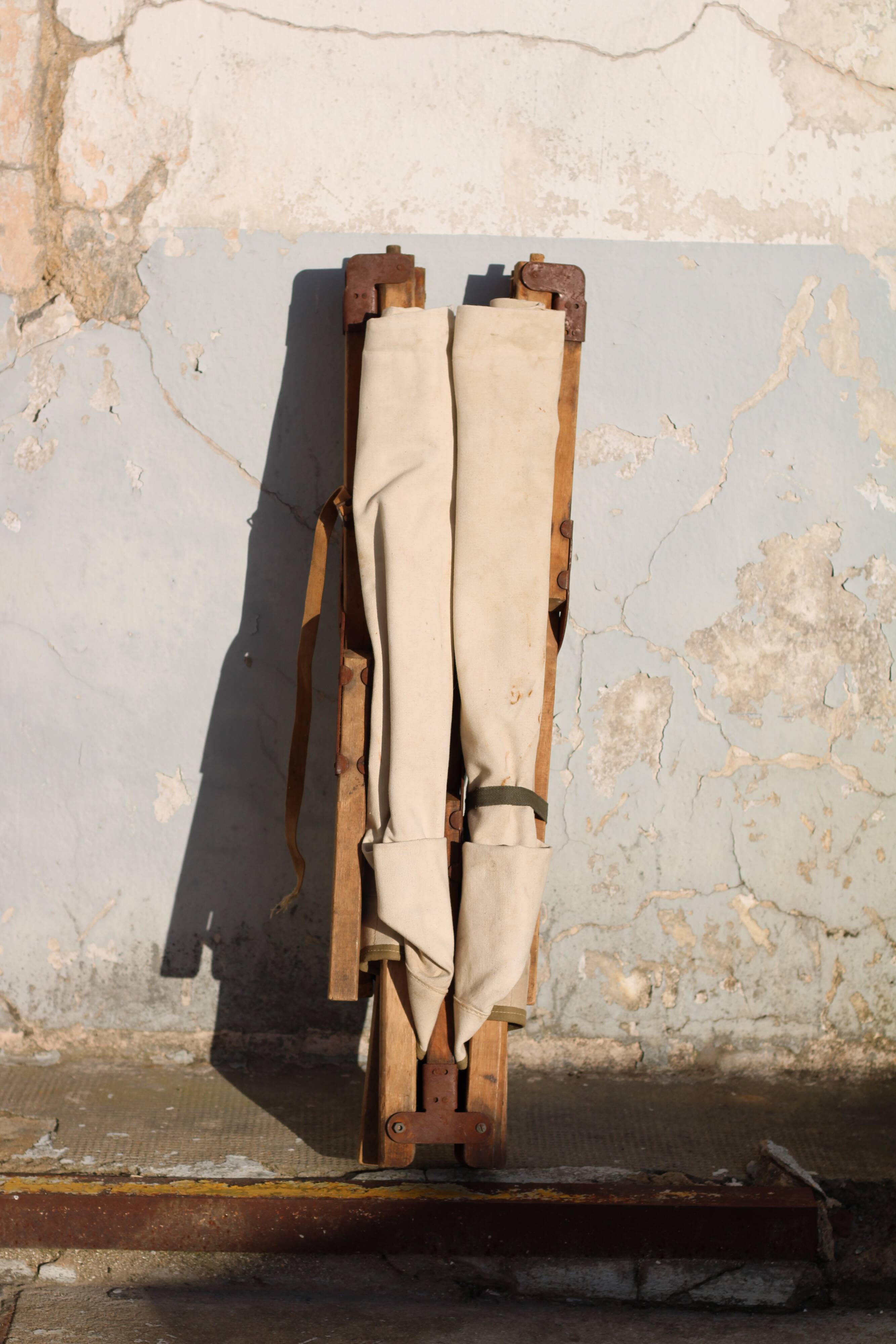 Antique camp bed