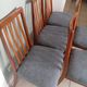 Lot of 6 Gplan teak wood armchairs vintage 1970s dining room scan.