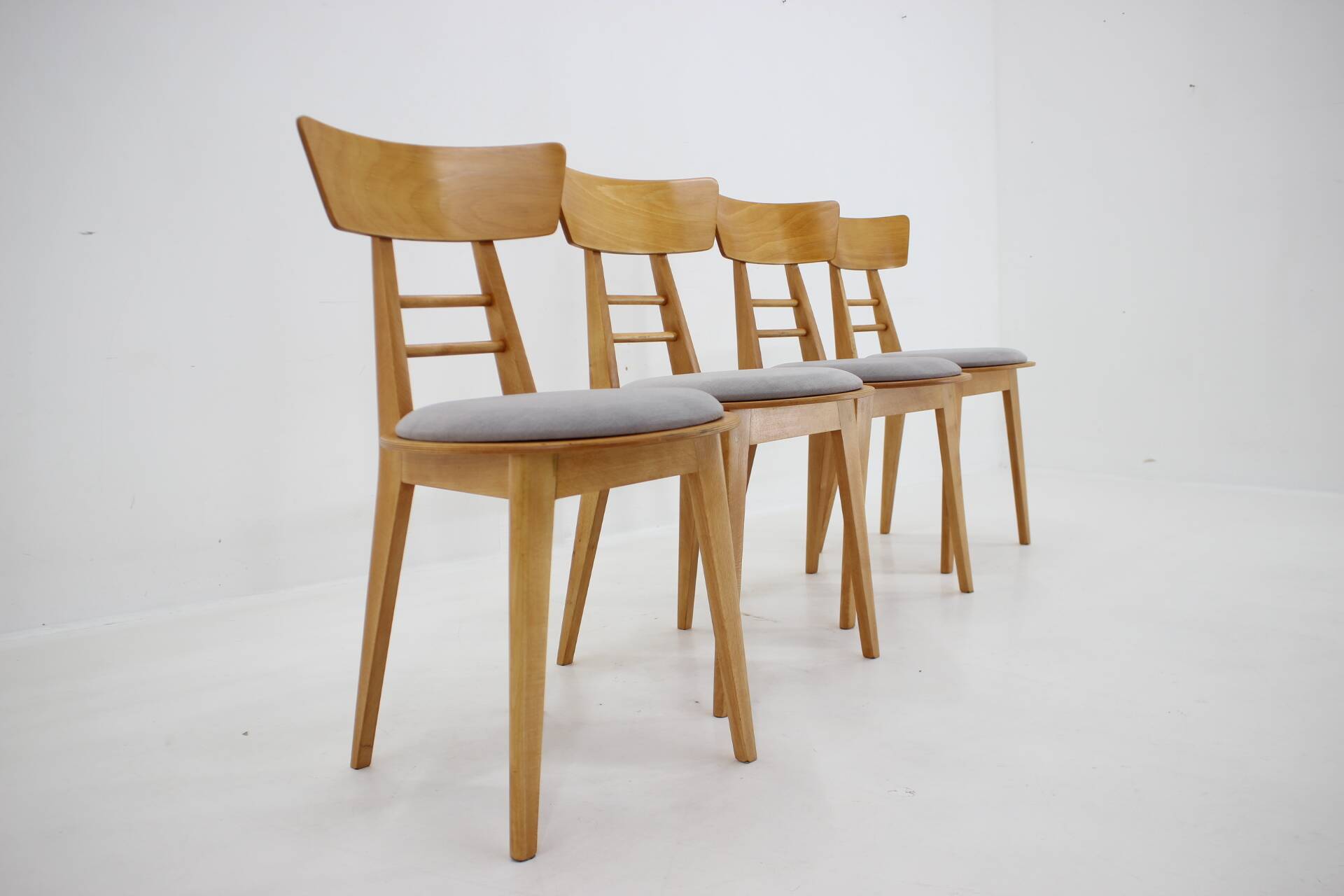 Four Dining Chairs by Ton, Czechoslovakia