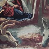 Illustration of the nativity Waiting for the birth of Jesus