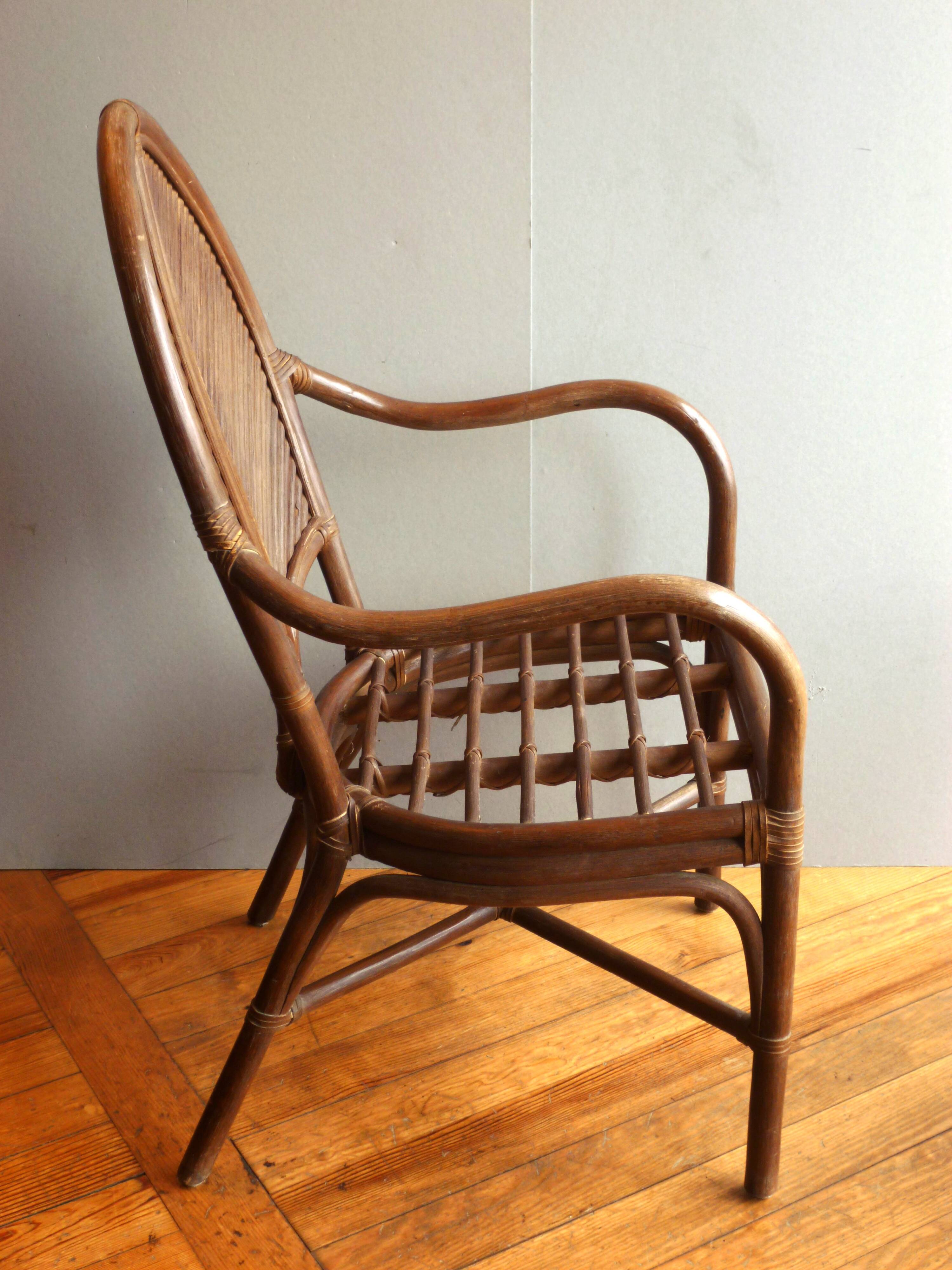 Pair of armchairs attributed to Vivai del Sud, Italy 70s/80s