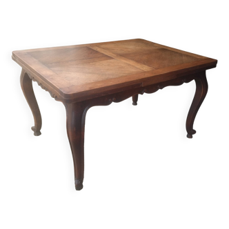 Louis XV style oak table with extension