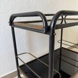 Black plexi serving trolley from the 70s