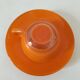 Duralex orange cup and saucer – vintage 70s design