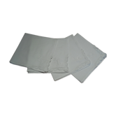 Lot 4 serviettes de table en coton ancien brodées
