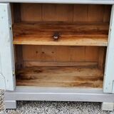 Early 20th century Parisian sideboard in solid wood with gray patina