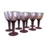 Set of 8 art deco wine glasses