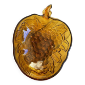 Vintage amber glass fruit bowl