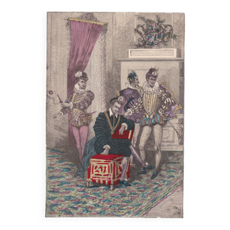 An illustration, a period image publisher f. roy costumes of paris henri ii and his cuties