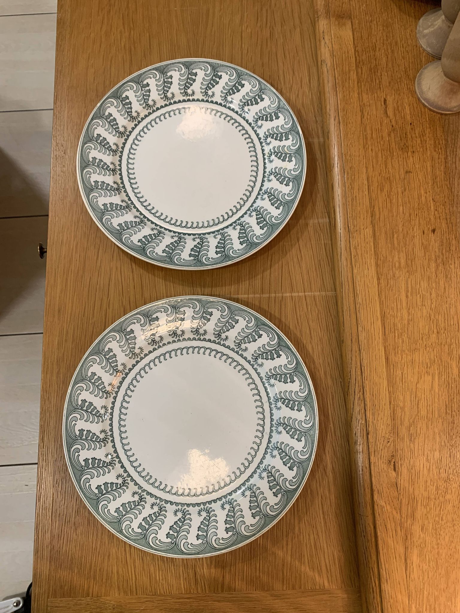 Paire d'assiettes terre de fer