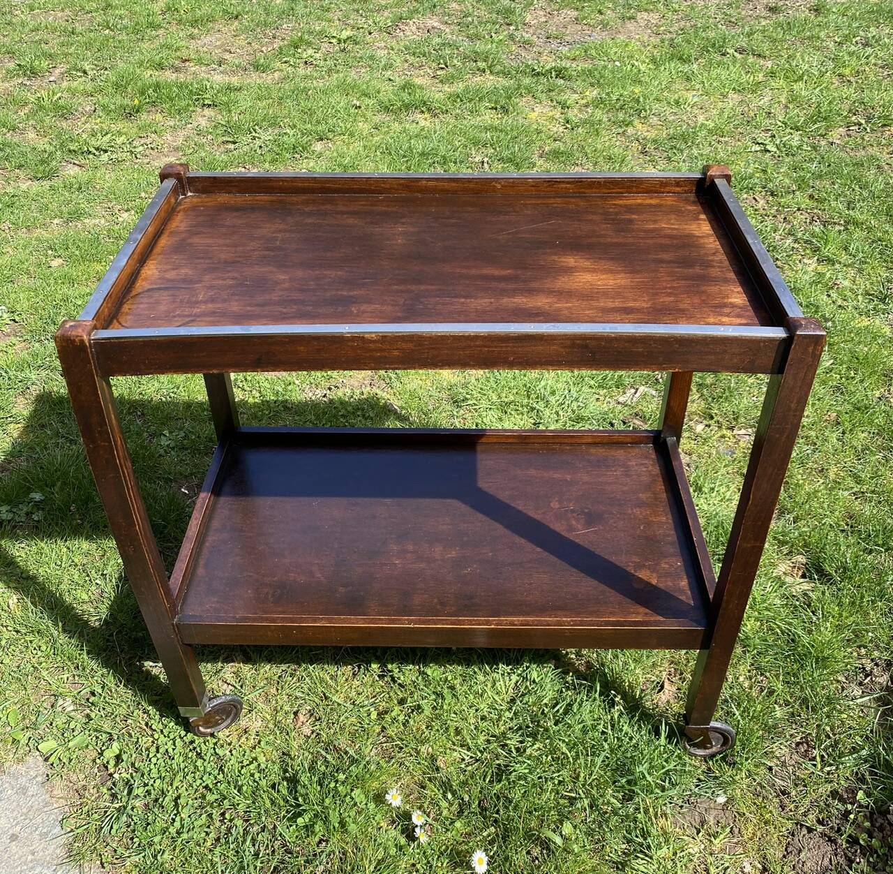 Serving trolley, rolling table, stamped ElloRolls from the 60s/70s