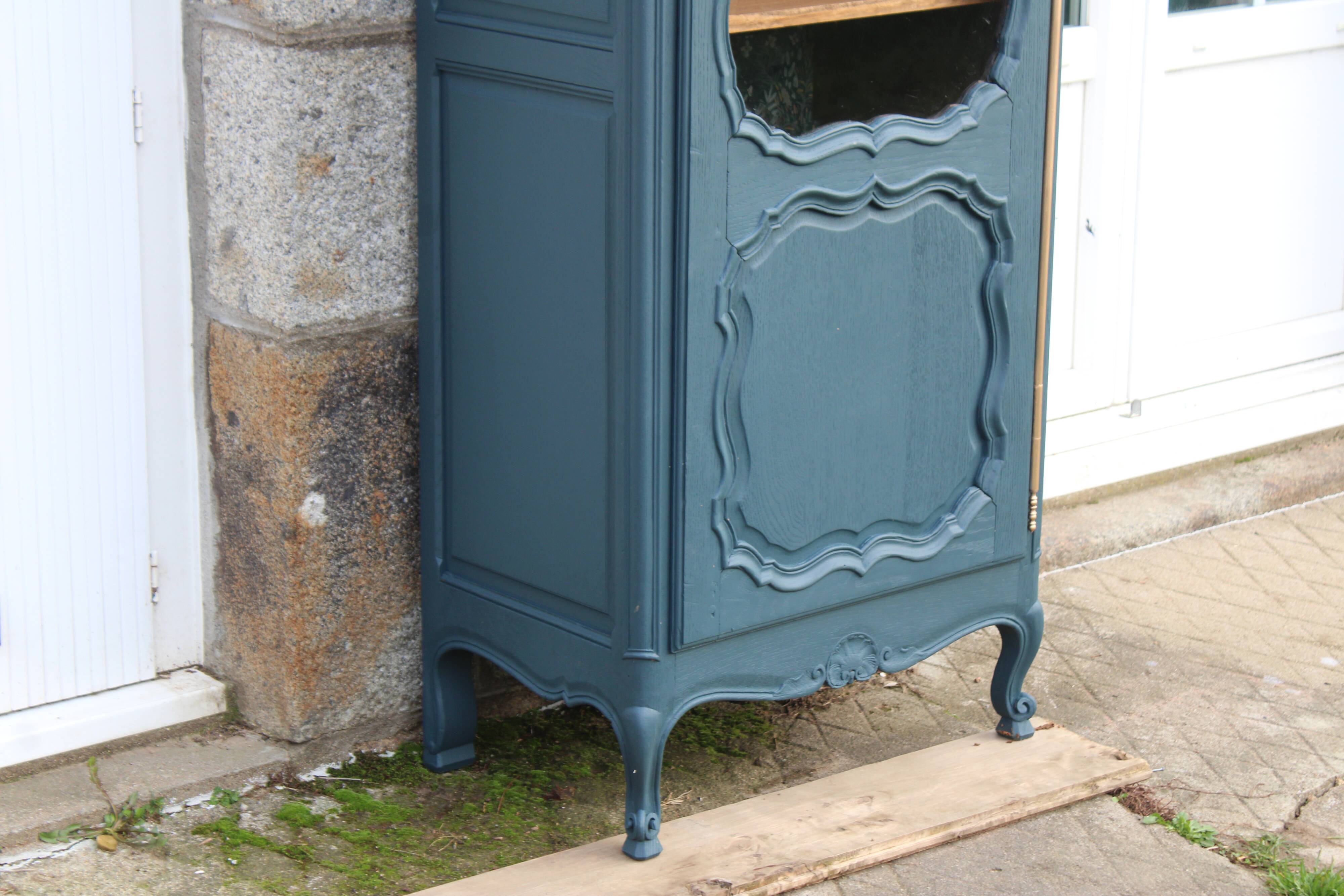 Renovated antique display cabinet