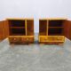 Pair of Italian Mid-Century Walnut Nightstands, 1950s