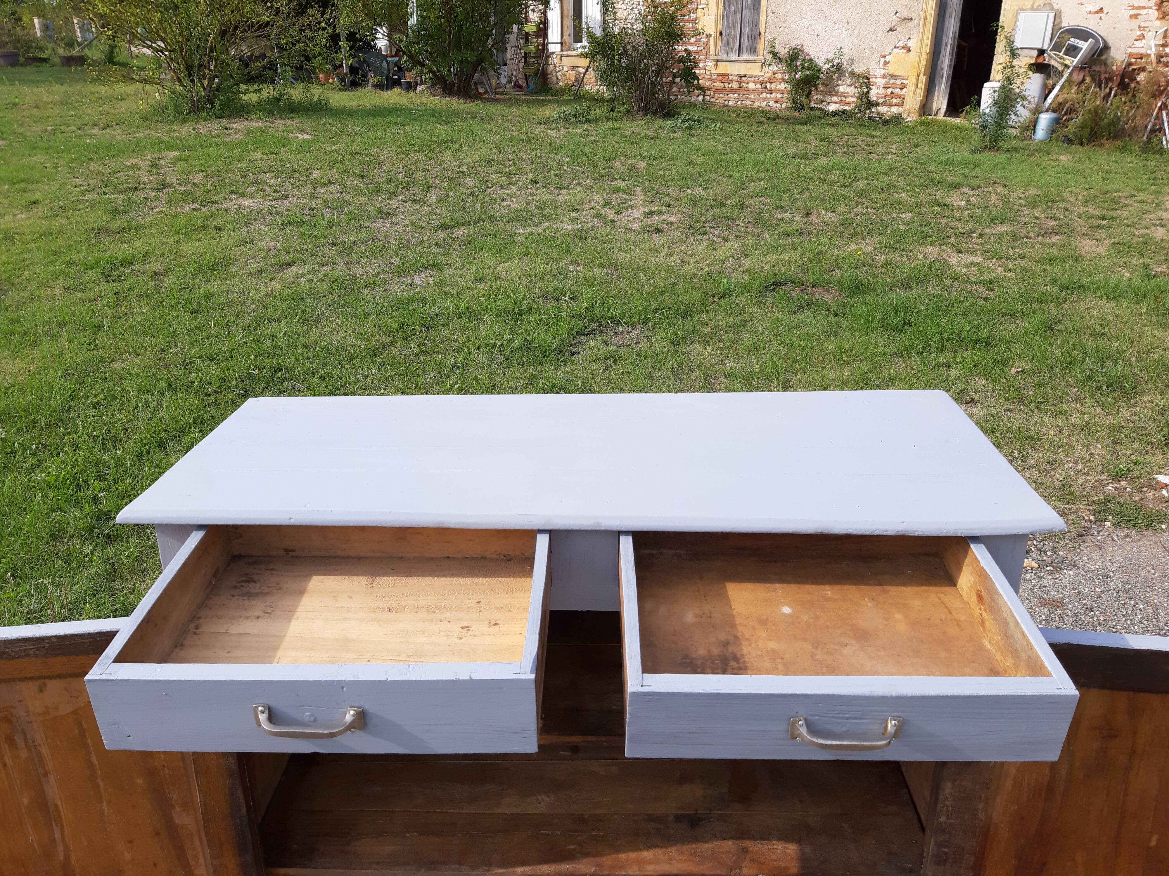 Parisian buffet in old grey ceruse pine
