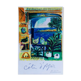 Original travel poster Pablo Picasso Côte d'Azur Mourlot 1962