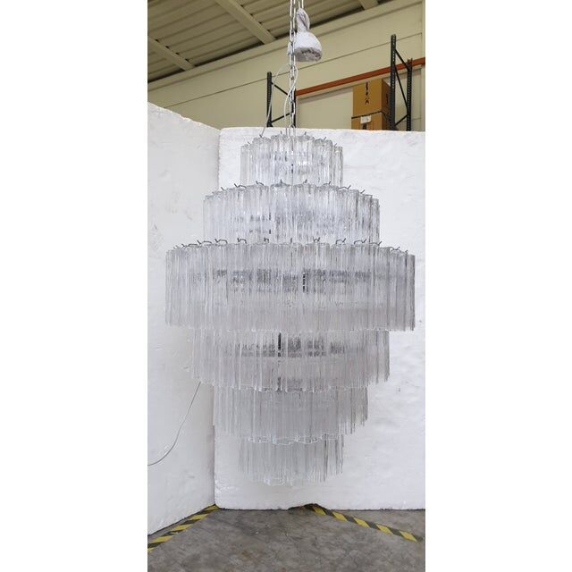 Murano Glass Sputnik Chandelier Clear Like Mazzega Zuccheri Venini Barovier Style Custom , lot