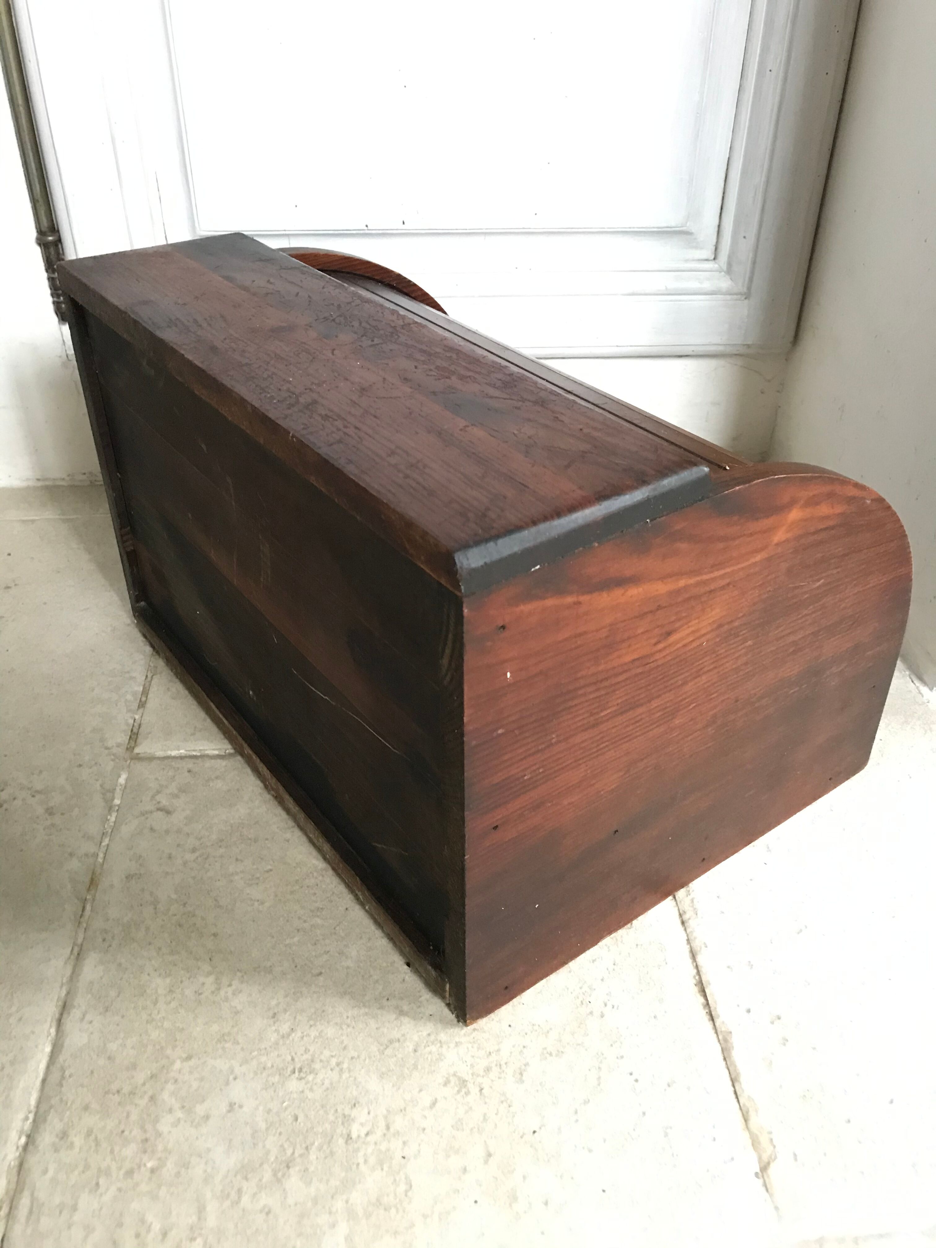 Vintage wooden curtain box