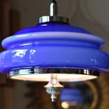 Vintage blue opalina lamp