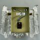 60s 70s lamp light wall lamp Kalmar Franken KG Ice Glass Design 60s