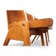 Set of 6 stackable dining chairs in Bauhaus style, 1960