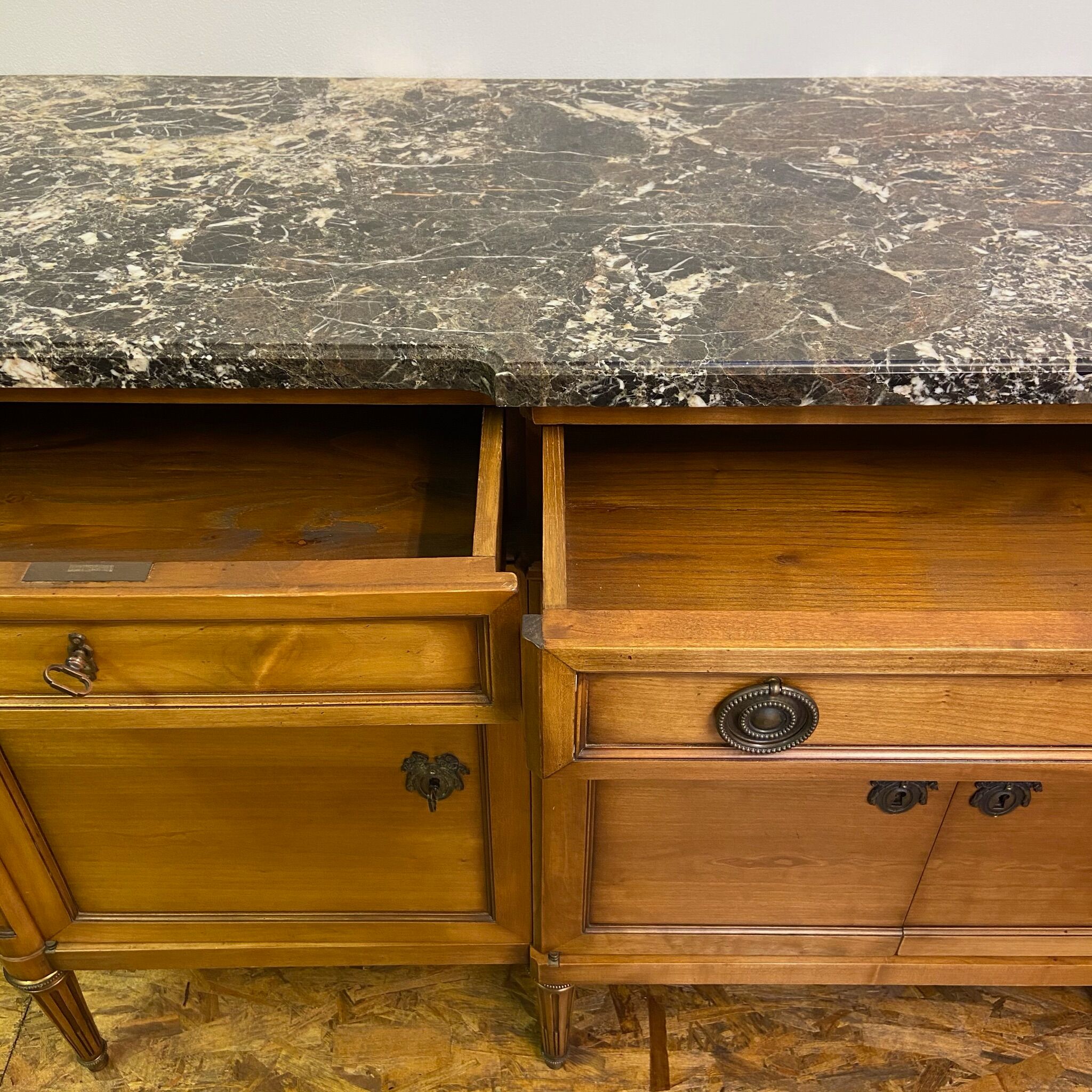 Black marble sideboard