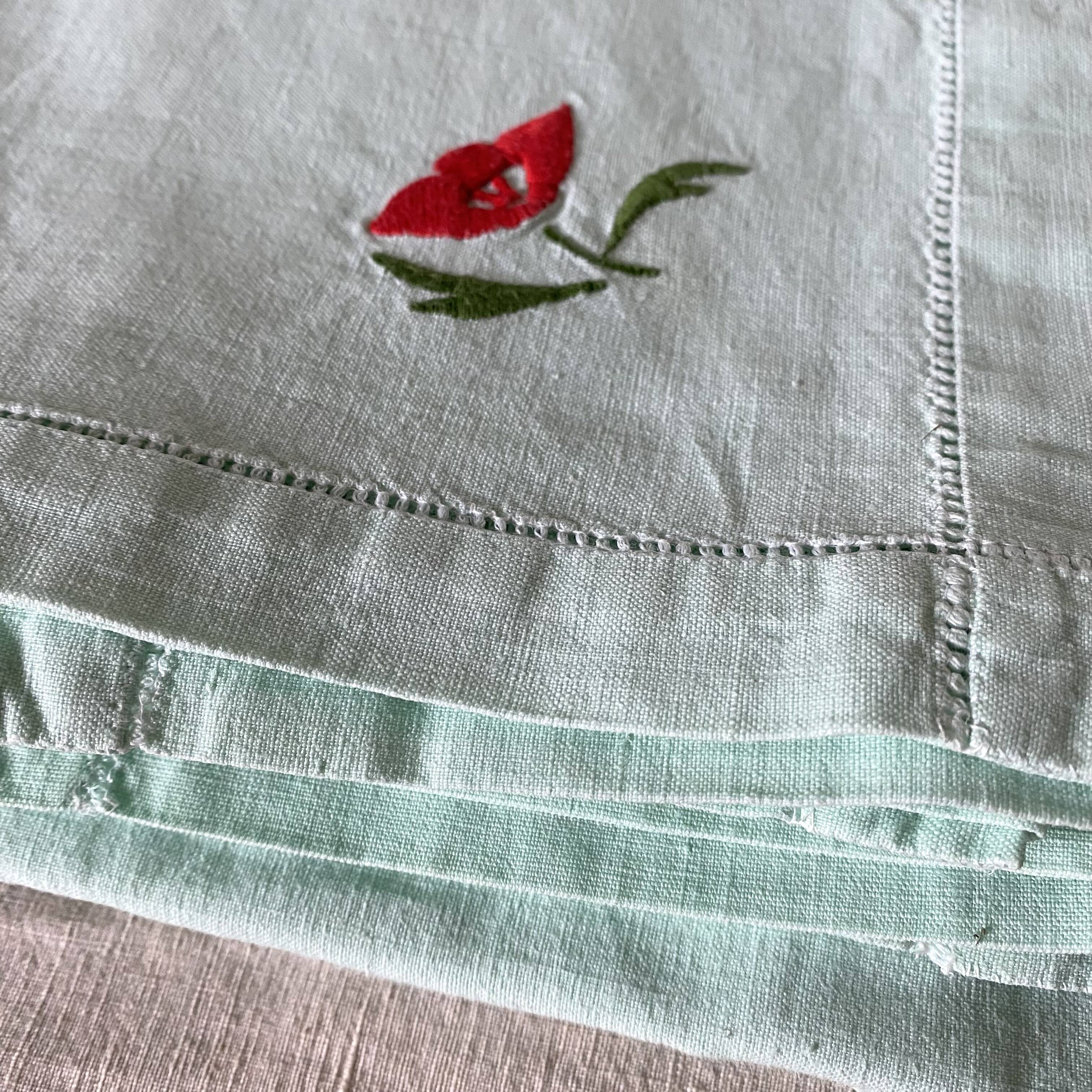Vintage embroidered napkins