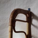 Removable wall shelf in rattan – 1960s vintage