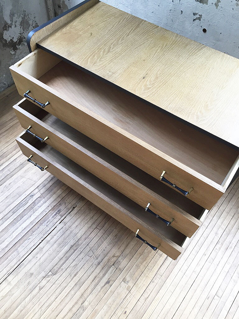 Black and wood vintage dresser