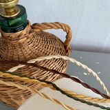 Wicker lamp, lampshade, cable 2 m fabric