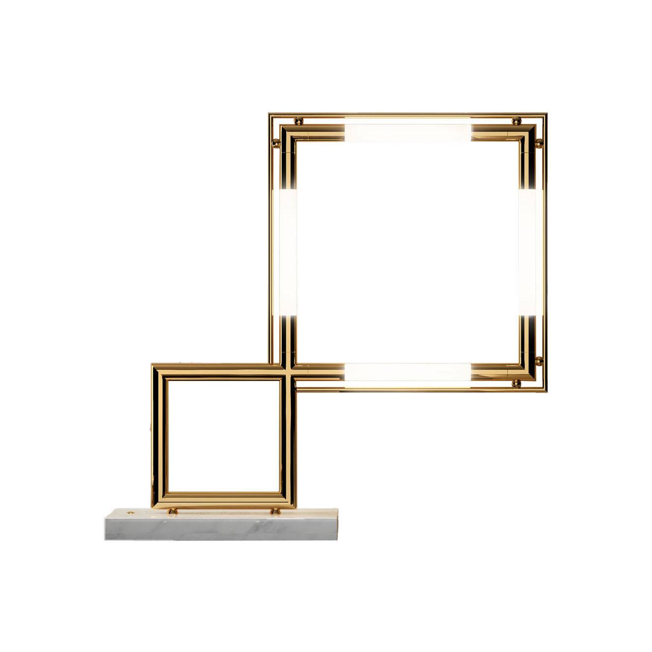 Lampe de table QUADRO Led Métal Or - Lumen Center Italia