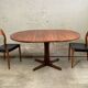 Scandinavian extendable round table in teak Gudme edition