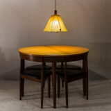raffia pendant lamp from Temde, 1960s